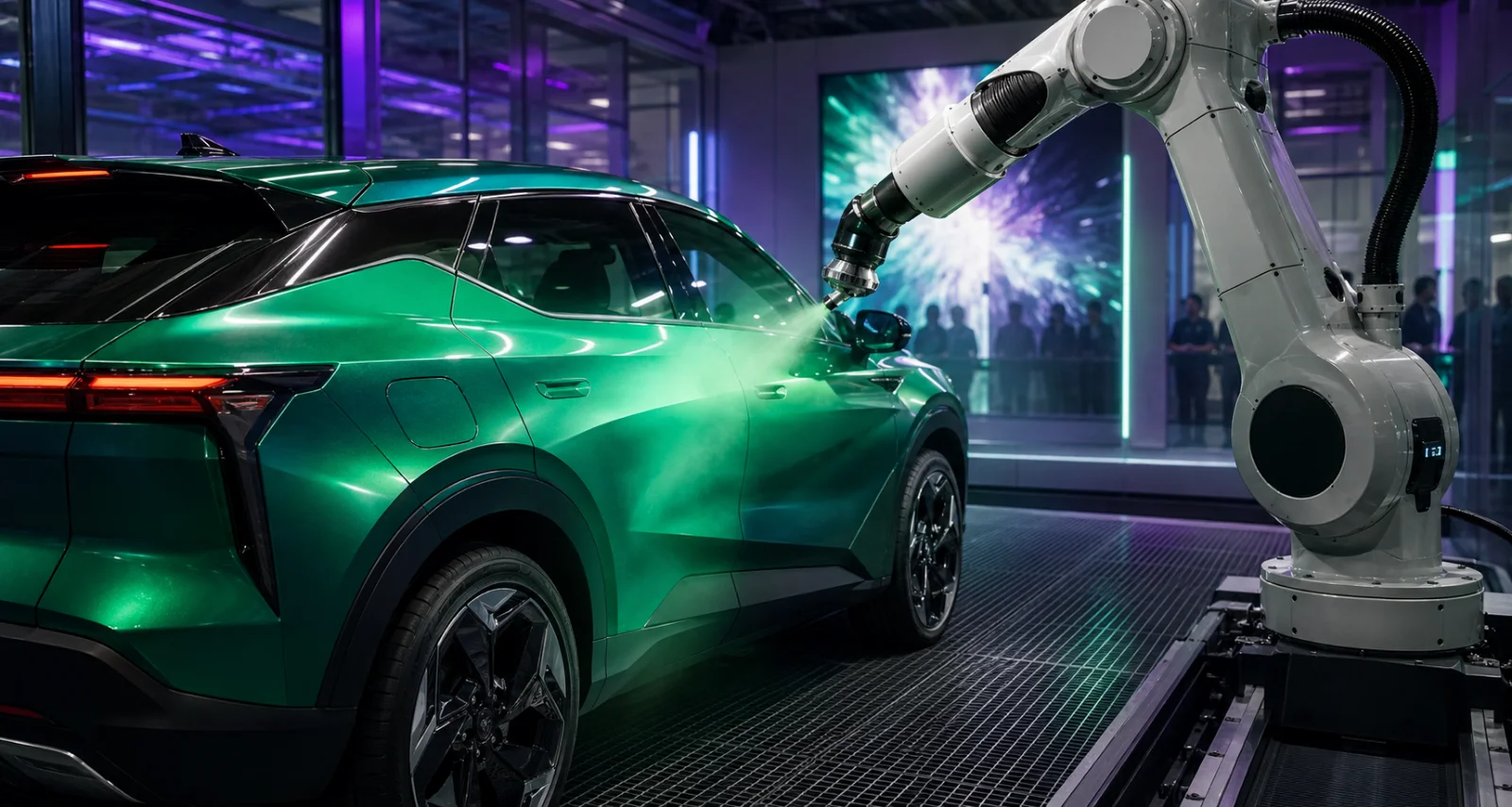 Демонстрация автоматической покраски автомобиля PaintGo